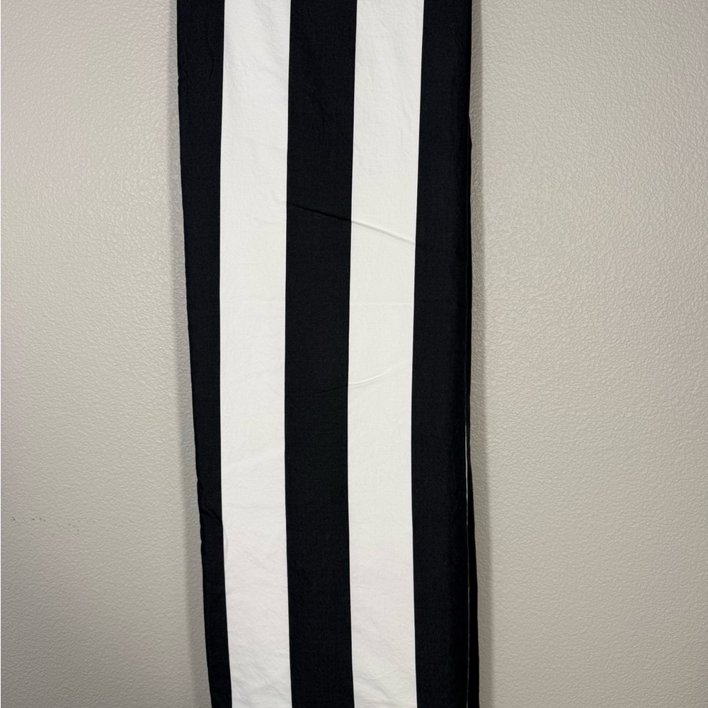 Pottery Barn Black and White Striped black out curtains 2 Panel
